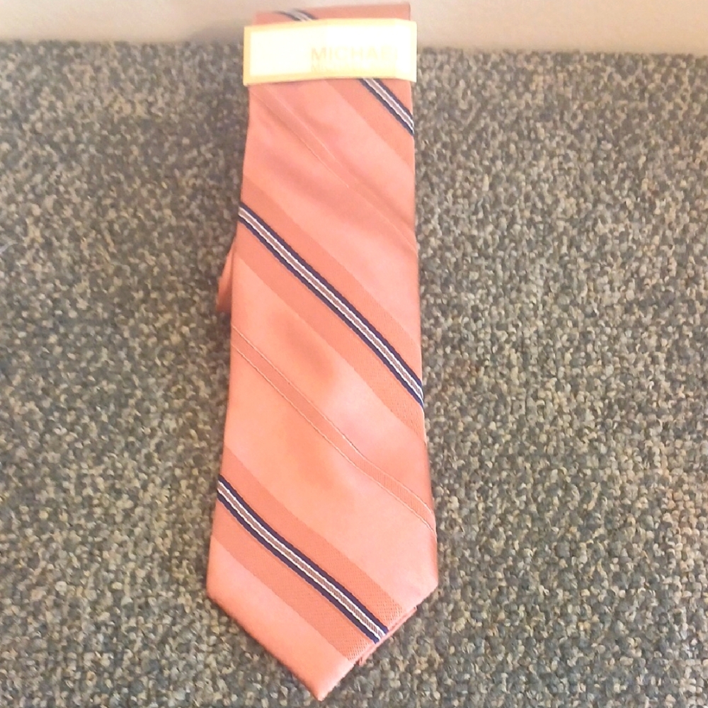 Michael Kors Peach Striped Men's Tie